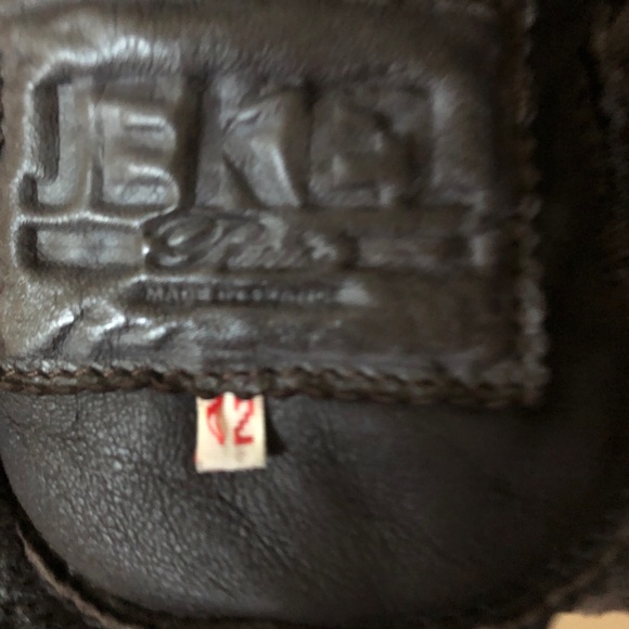 Jekel Shearling Coat Brown Saks Fifth Ave Made in France lightweight 12 - Picture 7 of 15